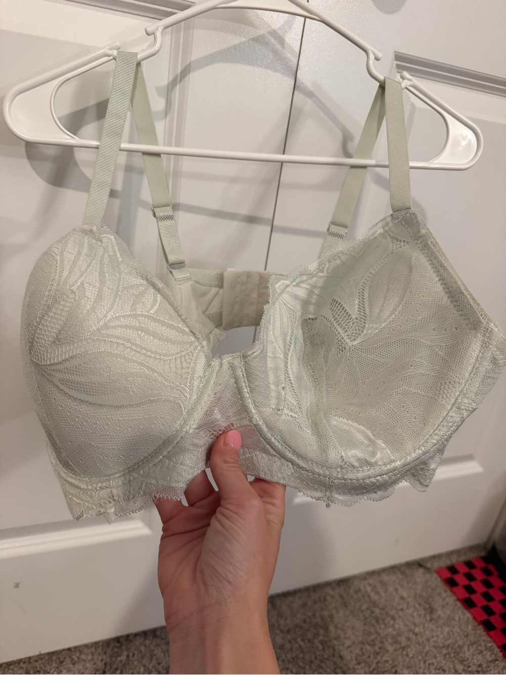 Women’s Anne Klein Lace Underwire Bra in Light Gray/Sage - Womens Intimates 40C